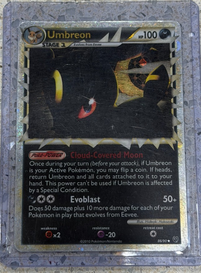 Pokemon Umbreon Prime 86/90 HS Undaunted Holo Ultra Rare Card