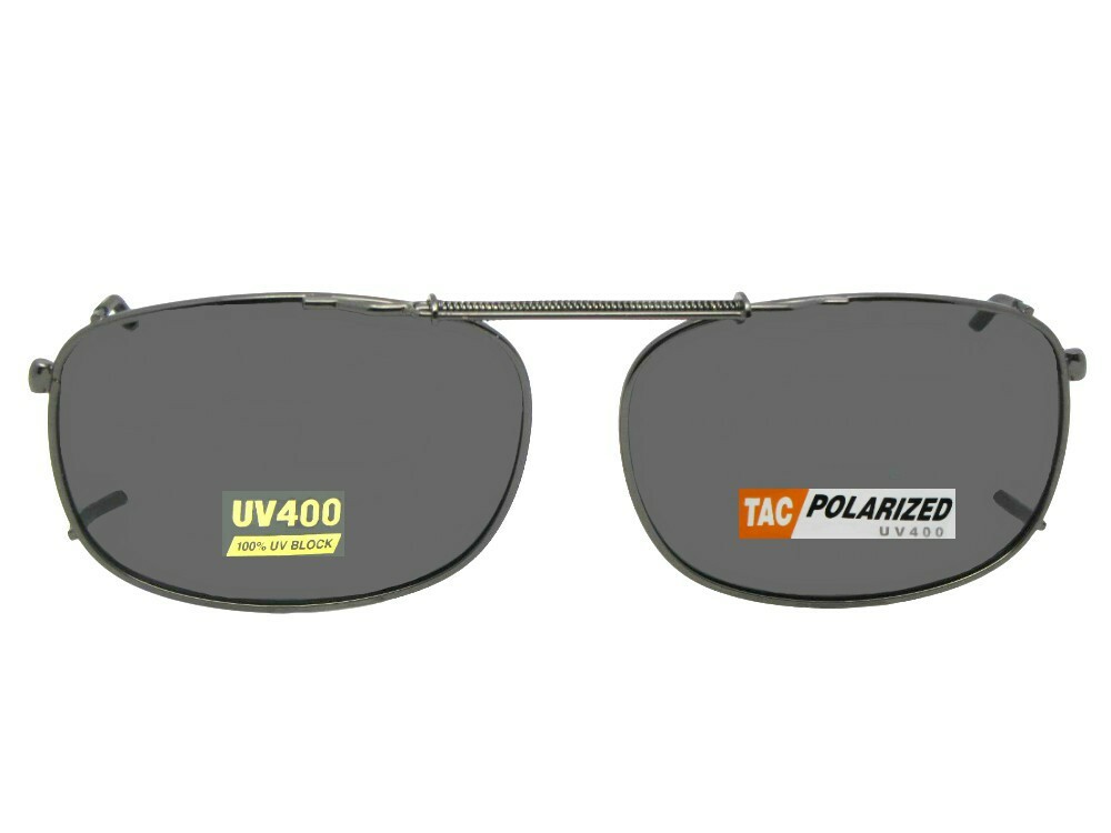 Sunglass Rage Rectangular Shape Polarized Clip-on Sunglasses