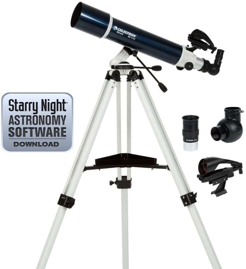 Celestron Omni AZ 102 Refractor Telescope 2 Eyepieces Starry Night Free APP ✅✅✅✅ Celestron Omni AZ 102 Refractor Telescope 2 Eyepieces Starry Night Free APP ✅✅✅✅