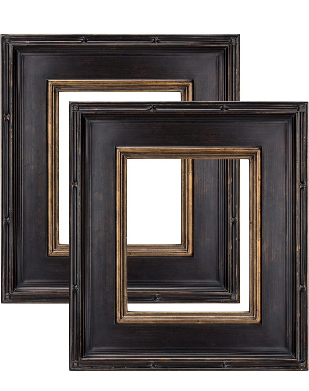 Museum Plein Aire Ornate Picture Frame - 12X16 Antique Black W/Gold Oil Set of 2 Museum Plein Aire Ornate Picture Frame - 12X16 Antique Black W/Gold Oil Set of 2