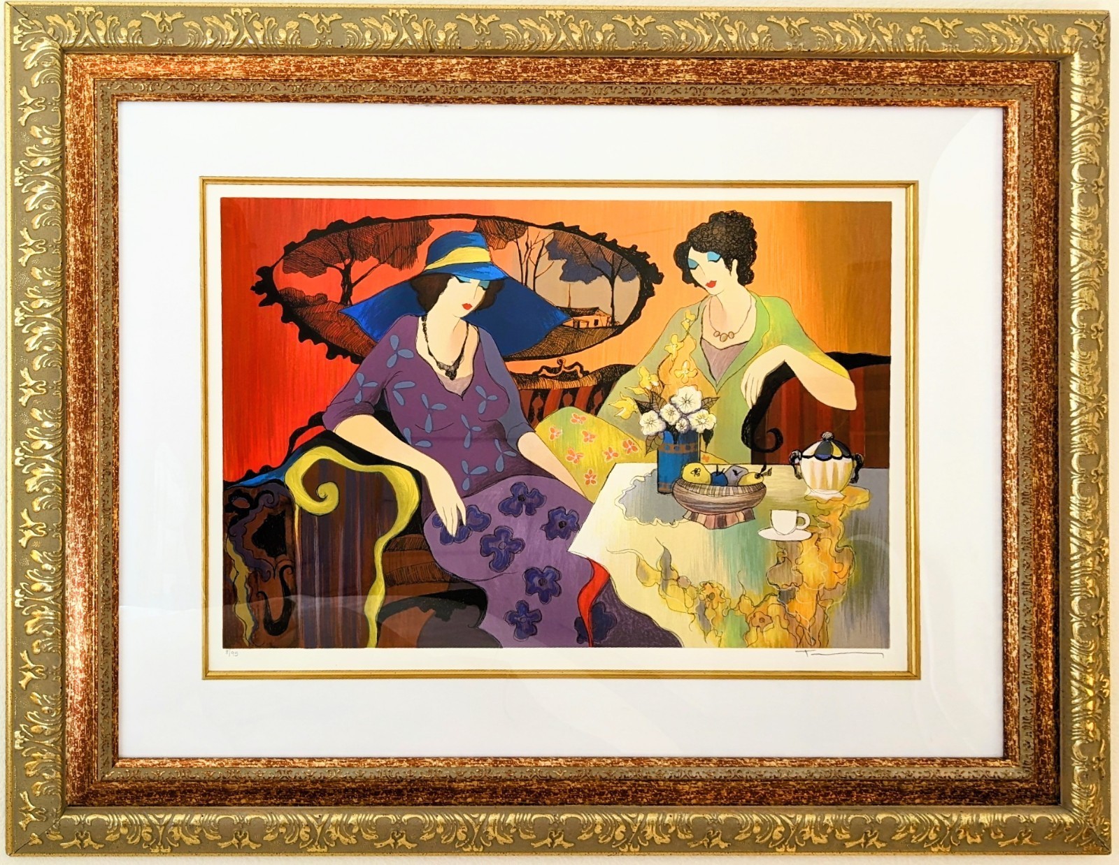 Itzchak Tarkay Signed & Numbered Moments Framed Serigraph 29X34\