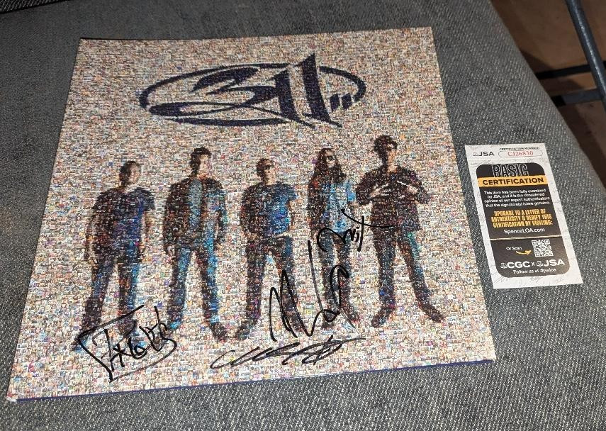 311 MOSAIC FULLY SIGNED VINYL RECORD ALBUM Nick Hexum Chad Sexton JSA COA