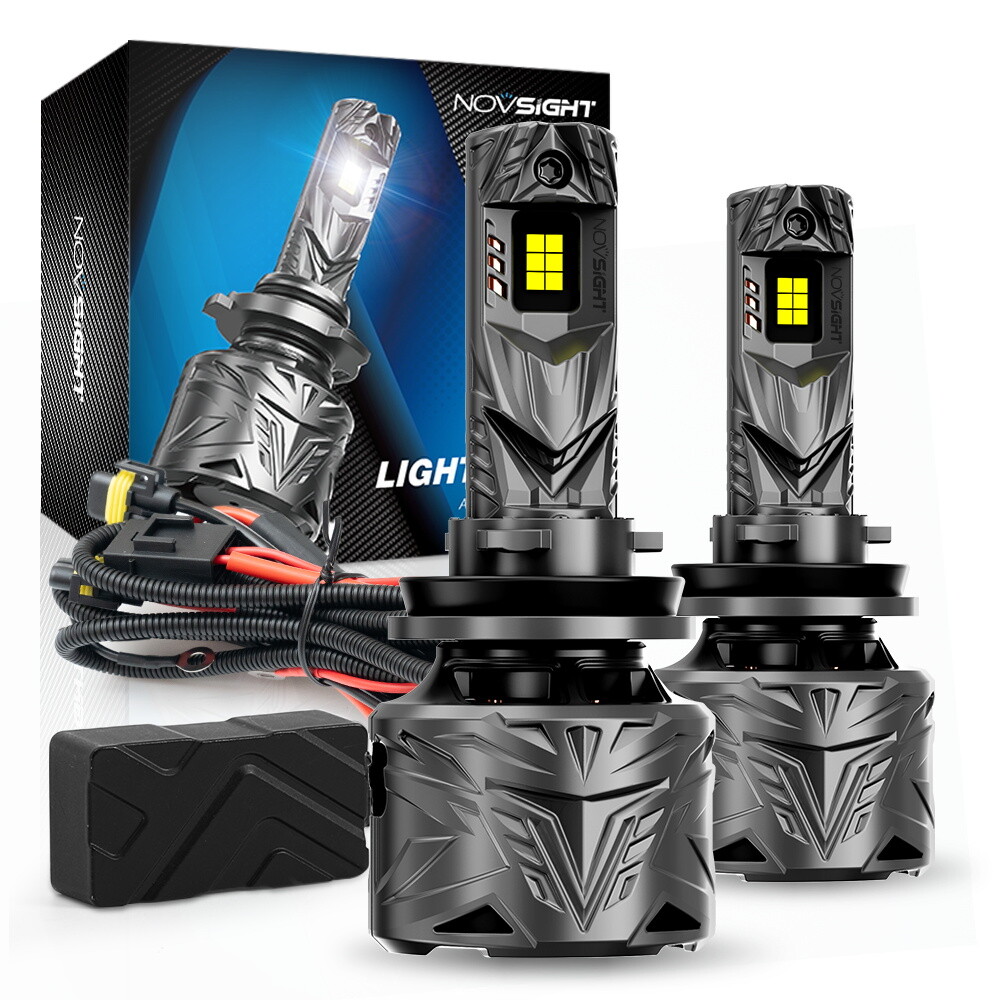 NOVSIGHT H8 H9 H11 LED Headlight Kit Bulbs Super Bright White 240W 50000LM 6500K
