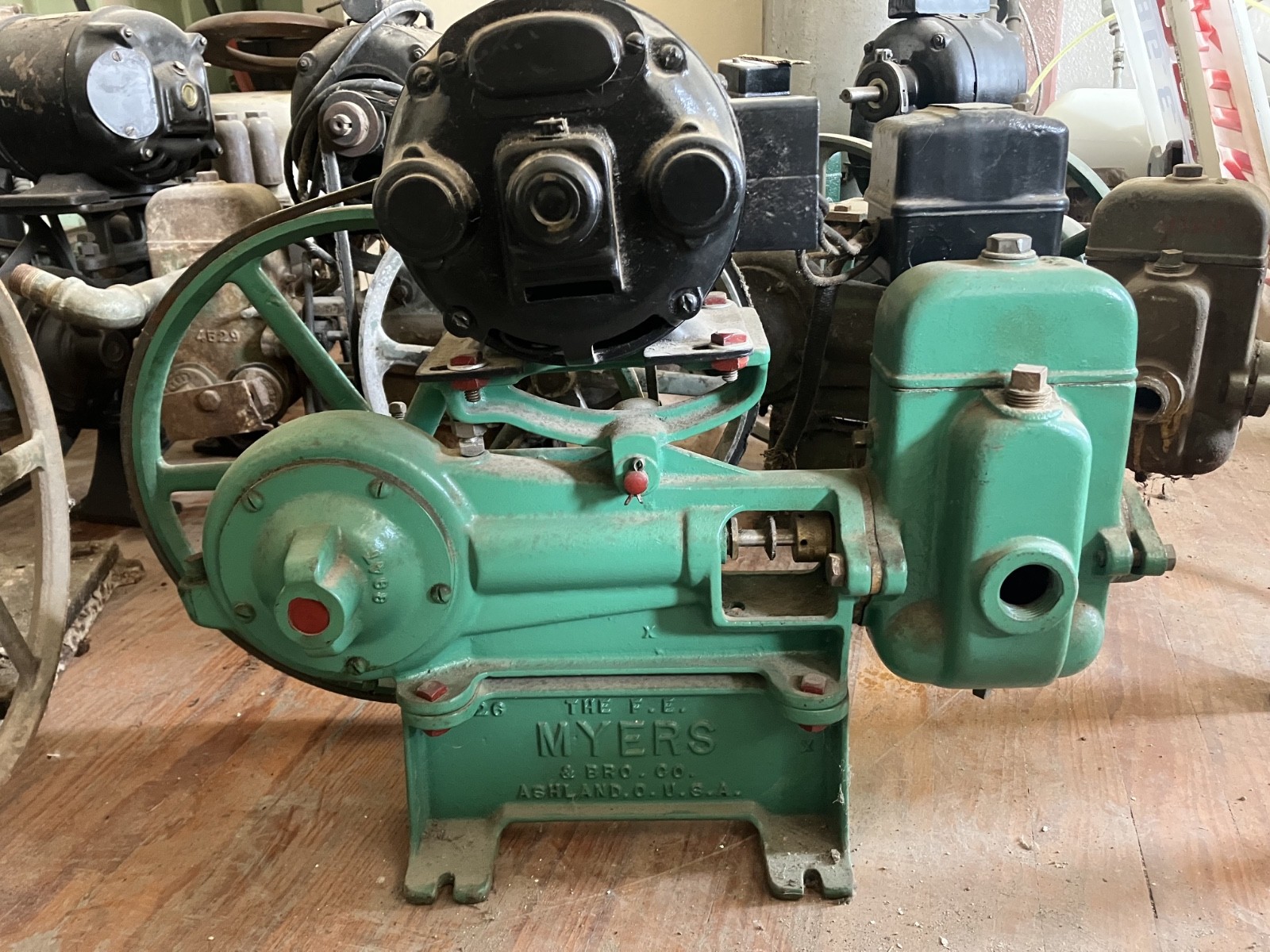 Antique Vintage F.E. Myers & Bros. Cast Iron Piston Water Pump  Model 1909