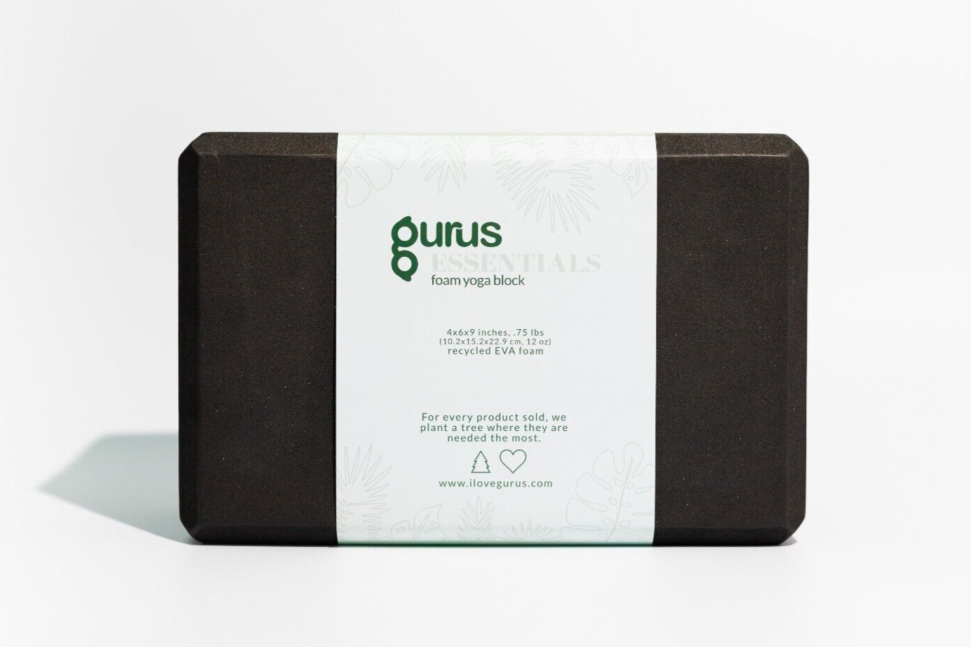 Gurus Recycled Foam Yoga Block 4\'\' x 6\'\' x 9\'\' NEW