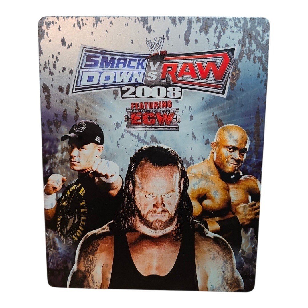 WWE Smackdown vs Raw 2008 Steelbook Case Collector Edition Bonus Disc Mysterio