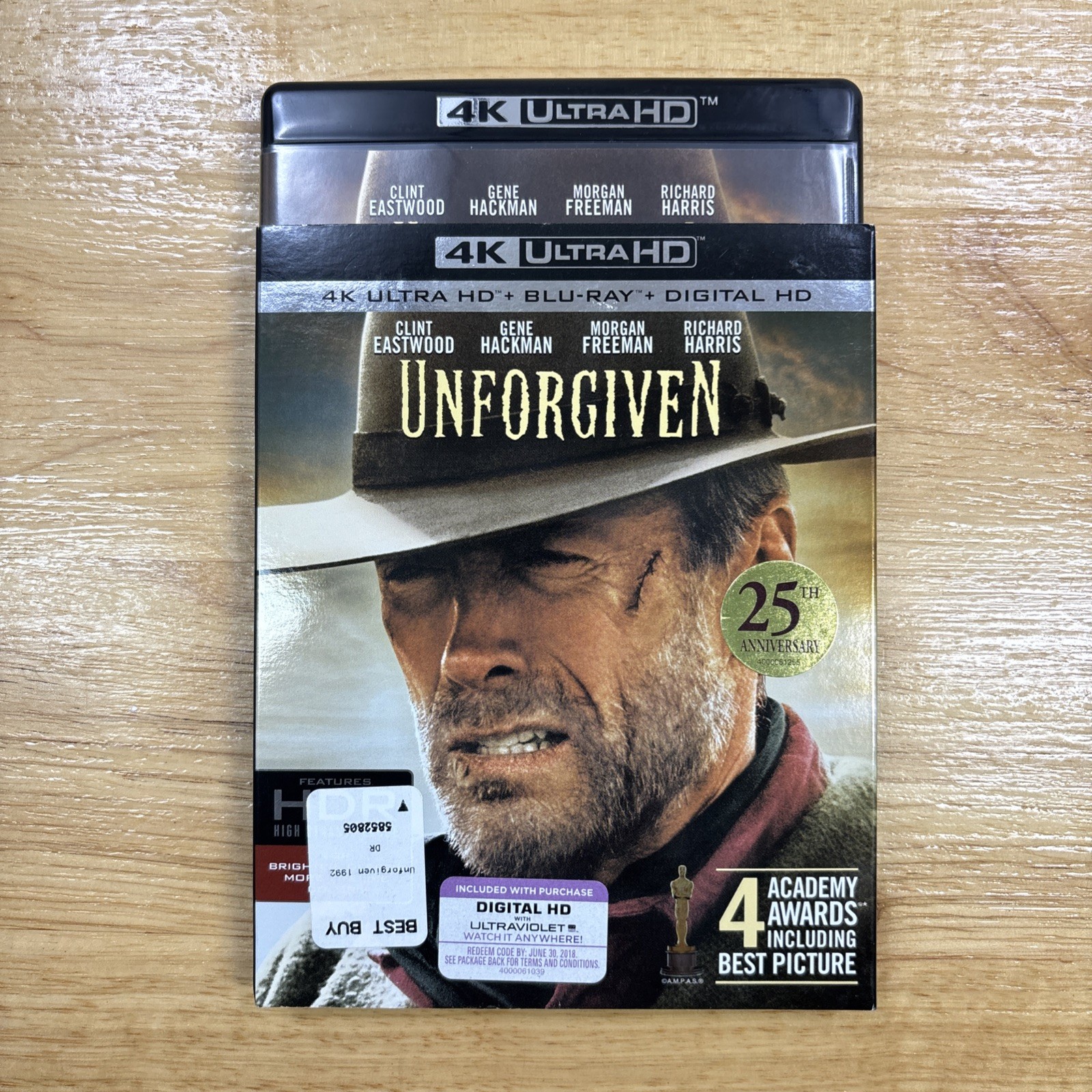 Unforgiven - 1992 (4K UHD, Blu-ray, 2017) With Rare Slipcover - No Digital