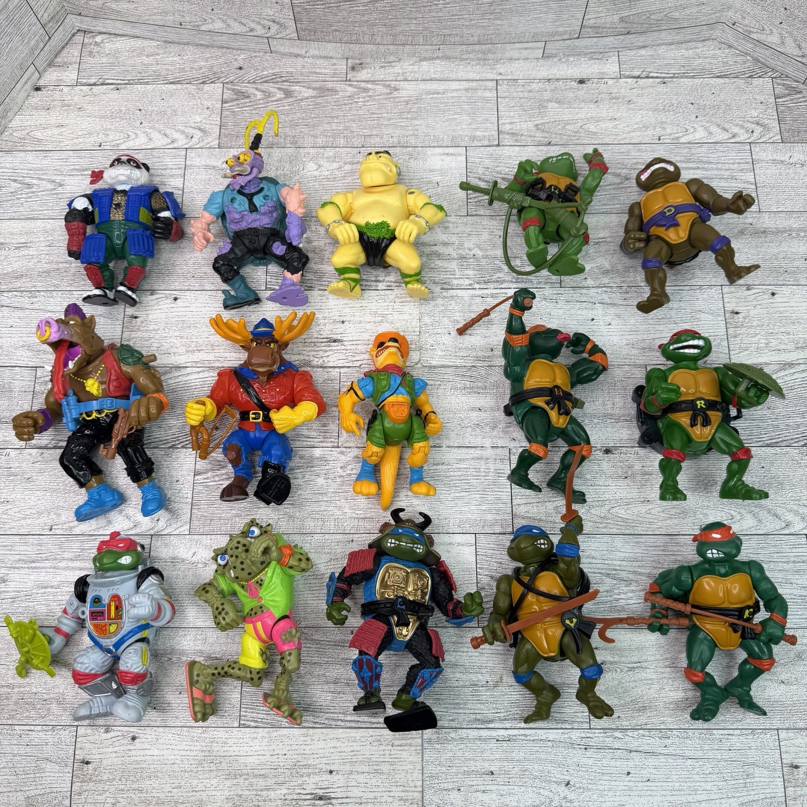 Vintage TMNT Teenage Mutant Ninja Turtles LOT Monty Moose Walkabout Panda Frog