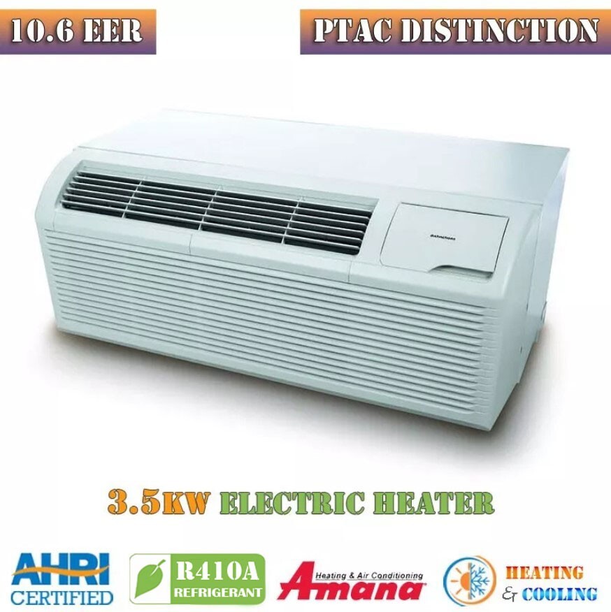 Amana PTAC Air Conditioner Distinction 15000 BTU Cool with 3.5KW Electric Heater