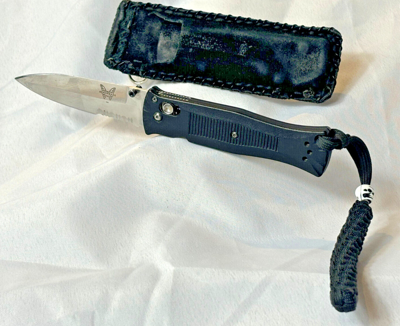 Benchmade 530 Knife Mel Pardue Design Folding Single Combo Blade With Sheath