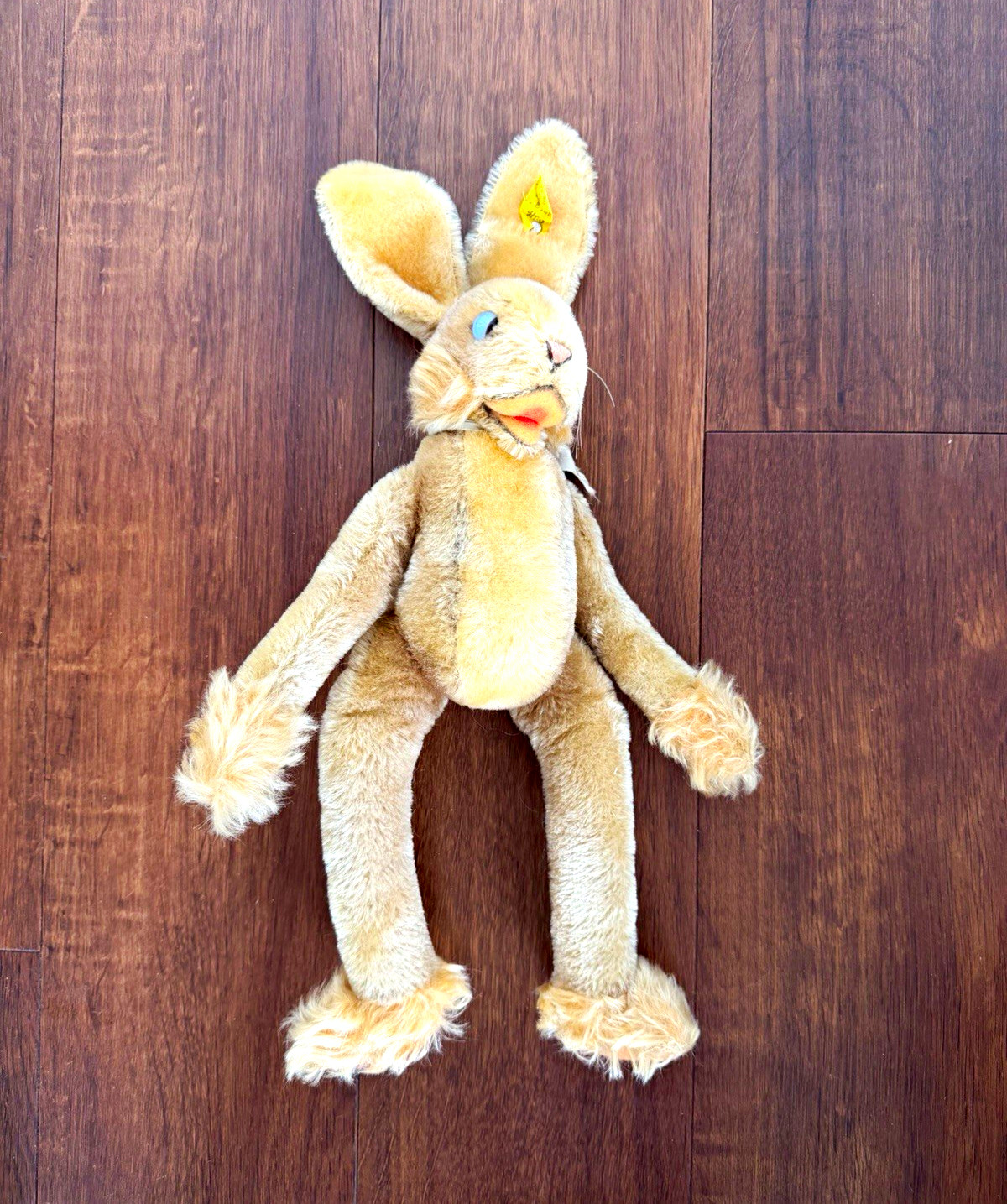 Vintage Steiff Lulac Rabbit Bunny 18” Button Yellow Tag Germany