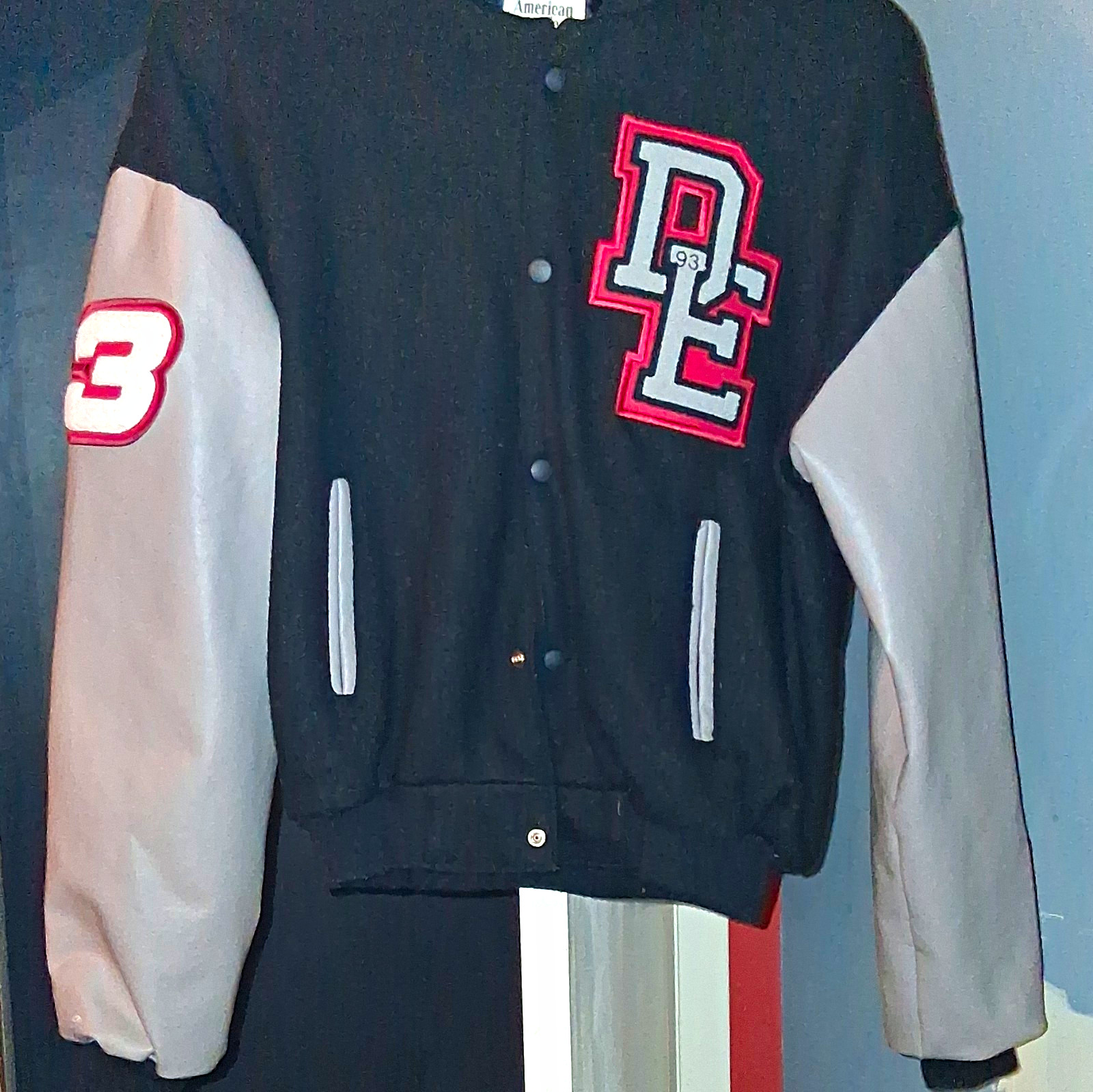 Dale Earnhardt NASCAR Winston Cup Champion Snap Front Jacket Black/Gray Dale Earnhardt NASCAR Winston Cup Champion Snap Front Jacket Black/Gray