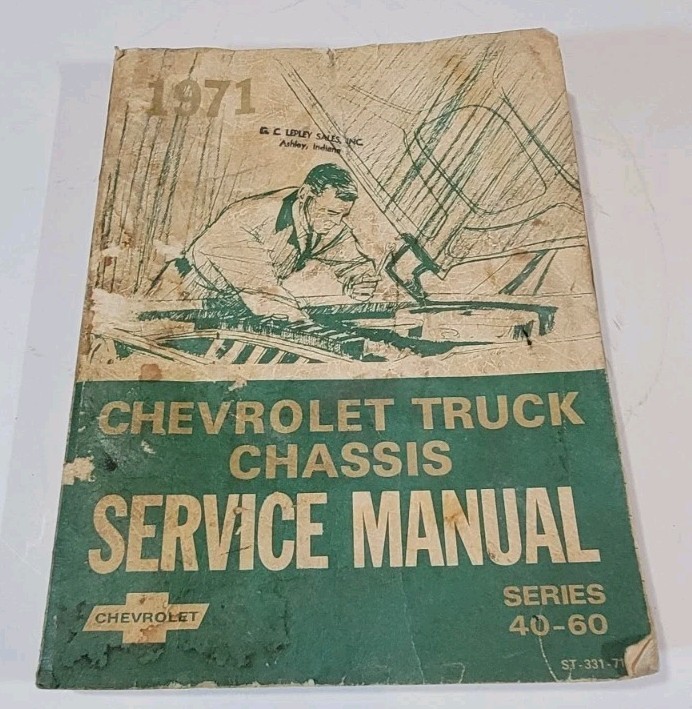 1971 Chevrolet Truck Series 40-60 Chassis Service Manual Supplement Original 