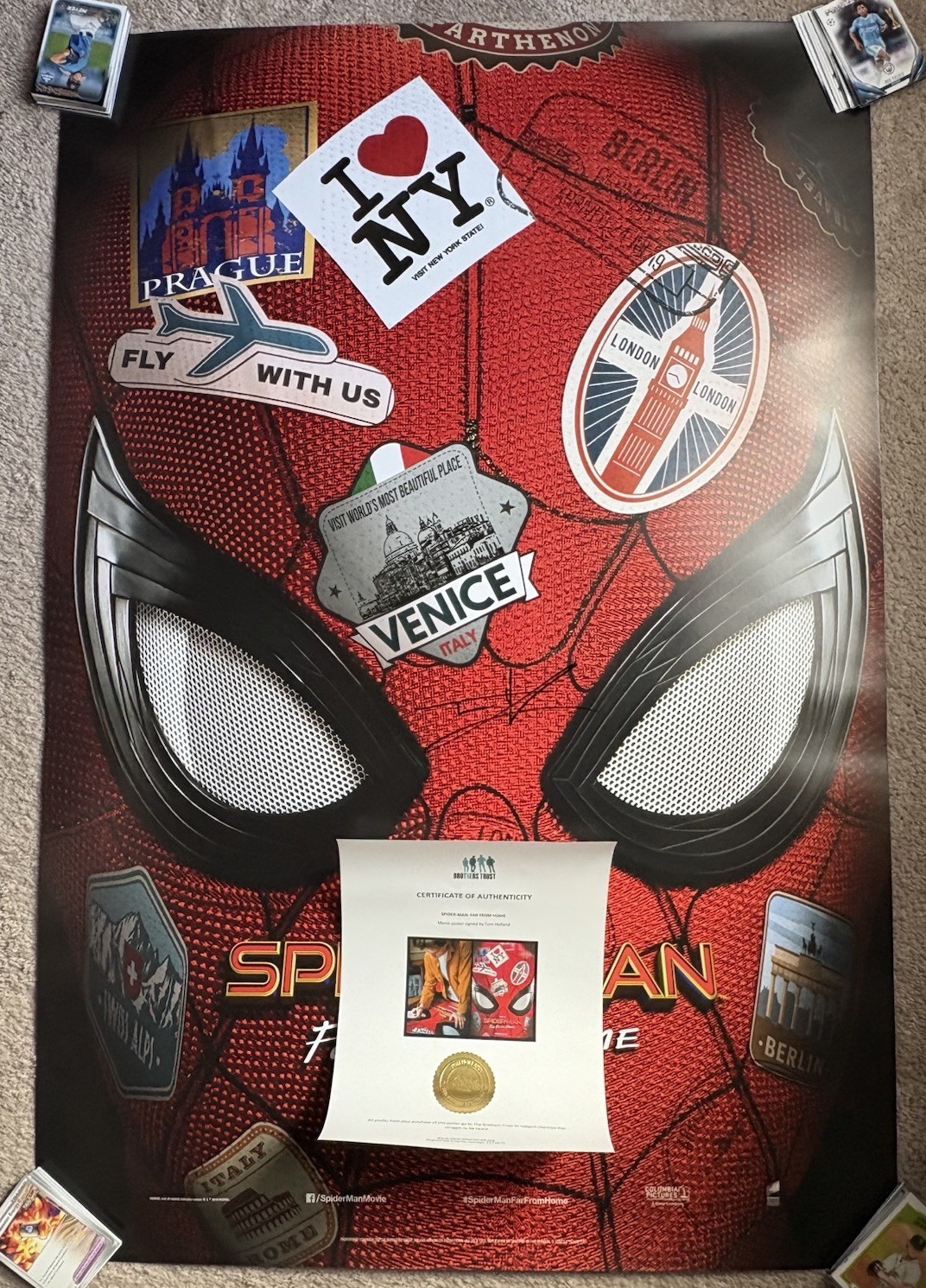 Tom Holland Signed Autograph Spider-Man: Far From Home FS 27x40 Movie Poster COA Tom Holland Signed Autograph Spider-Man: Far From Home FS 27x40 Movie Poster COA