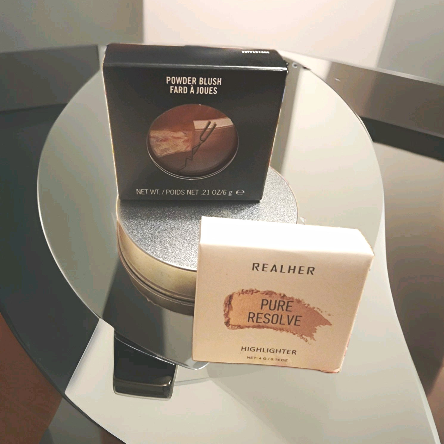 M·A·C Powder Blush Single Pressed Powder & Real HER Highlighter