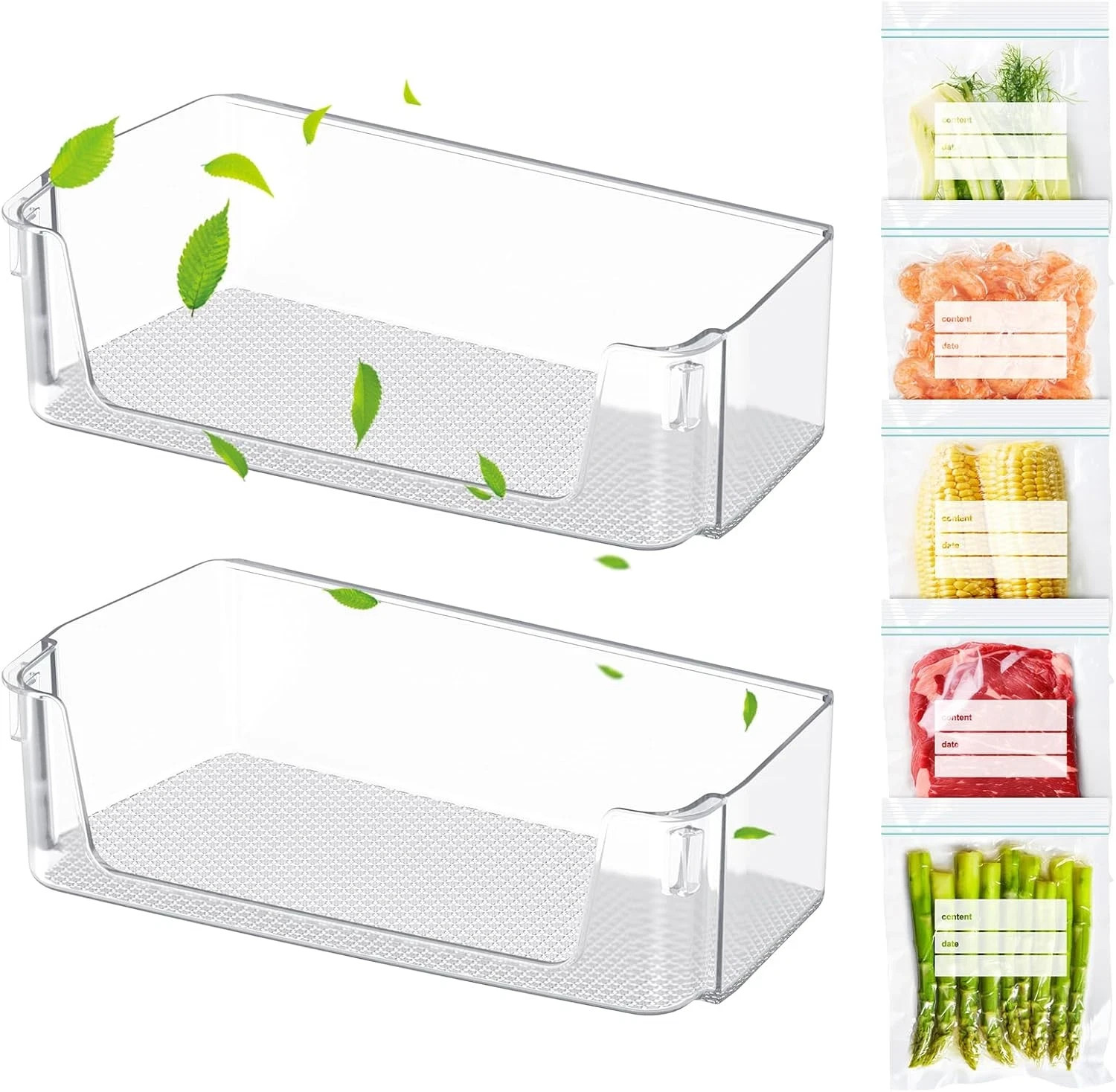 (2 PACK) UPGRADED DA97-20988A Refrigerator Door Bin Shelf Replacement for Samsun
