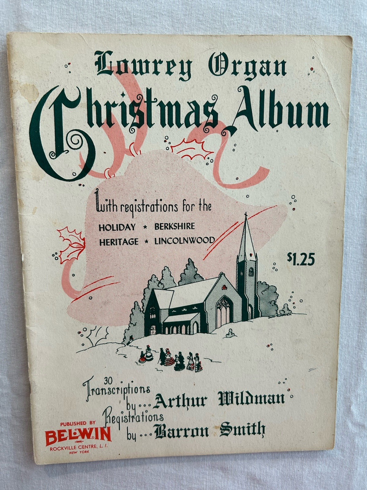 VTG 1958 Lowrey Organ Christmas Album Songbook