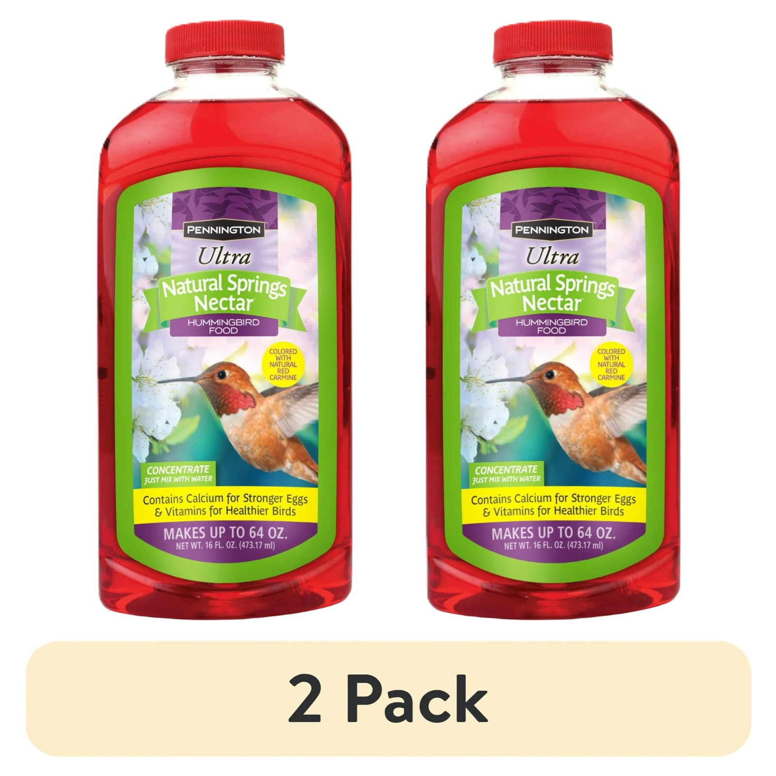 2 pack, Pennington Hummingbird Nectar, 16 fl oz Bottle.
