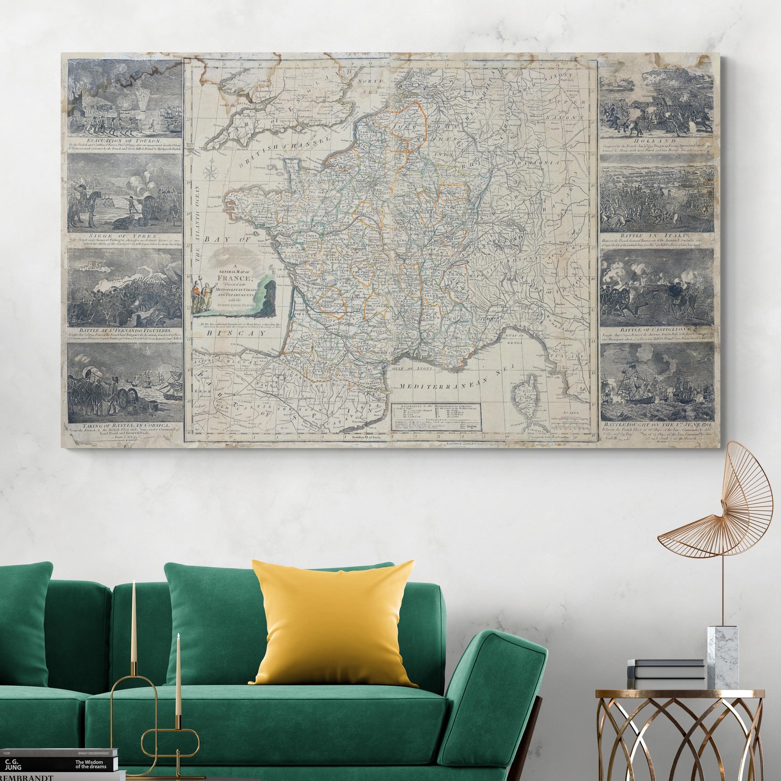 1796 France Map – Celebrating French Revolution History Cartography Print
