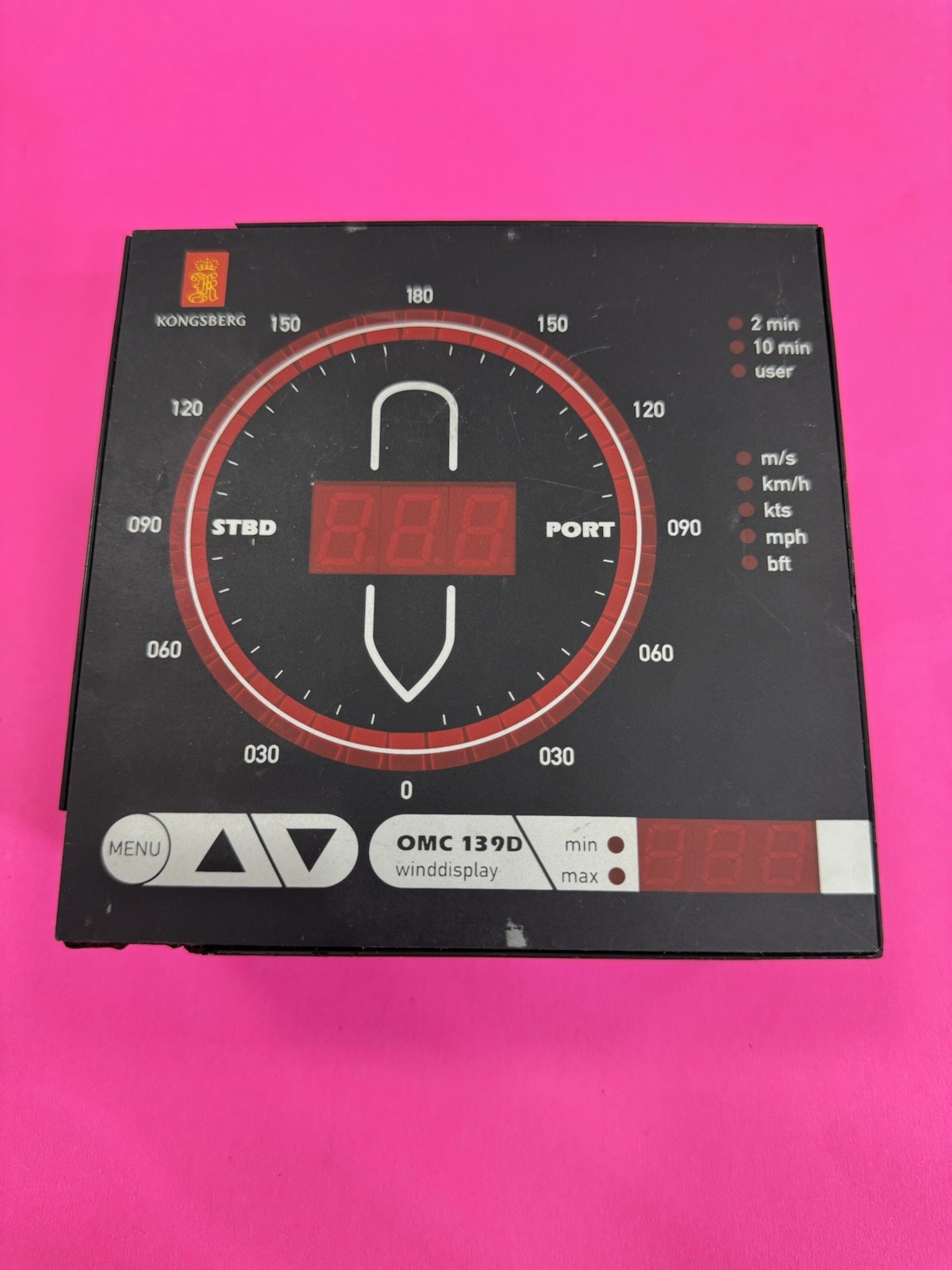 KONGSBERG OBSERVATOR OMC-139 MARINE WIND DISPLAY INDICATOR #1 KONGSBERG OBSERVATOR OMC-139 MARINE WIND DISPLAY INDICATOR #1