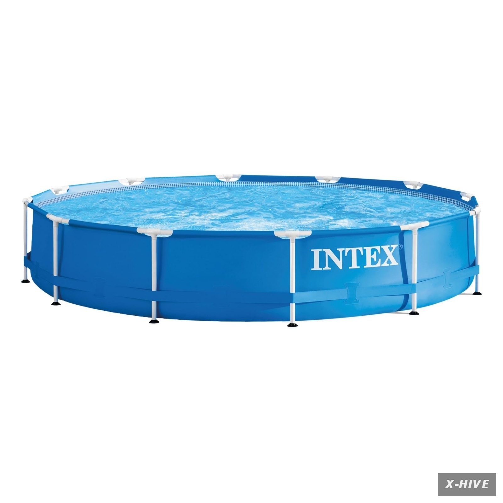 Framed Swimming Pools Intex Metal Frame 12 ft x 30 Round Above Ground Outdoor 6