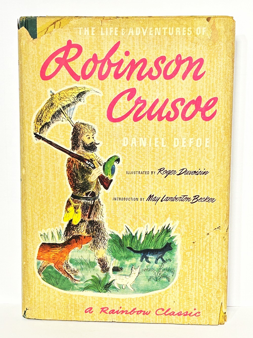 ROBINSON CRUSOE Daniel Defoe 1946 FIRST PRINTING Ship wreck SURVIVAL Sea Voyage