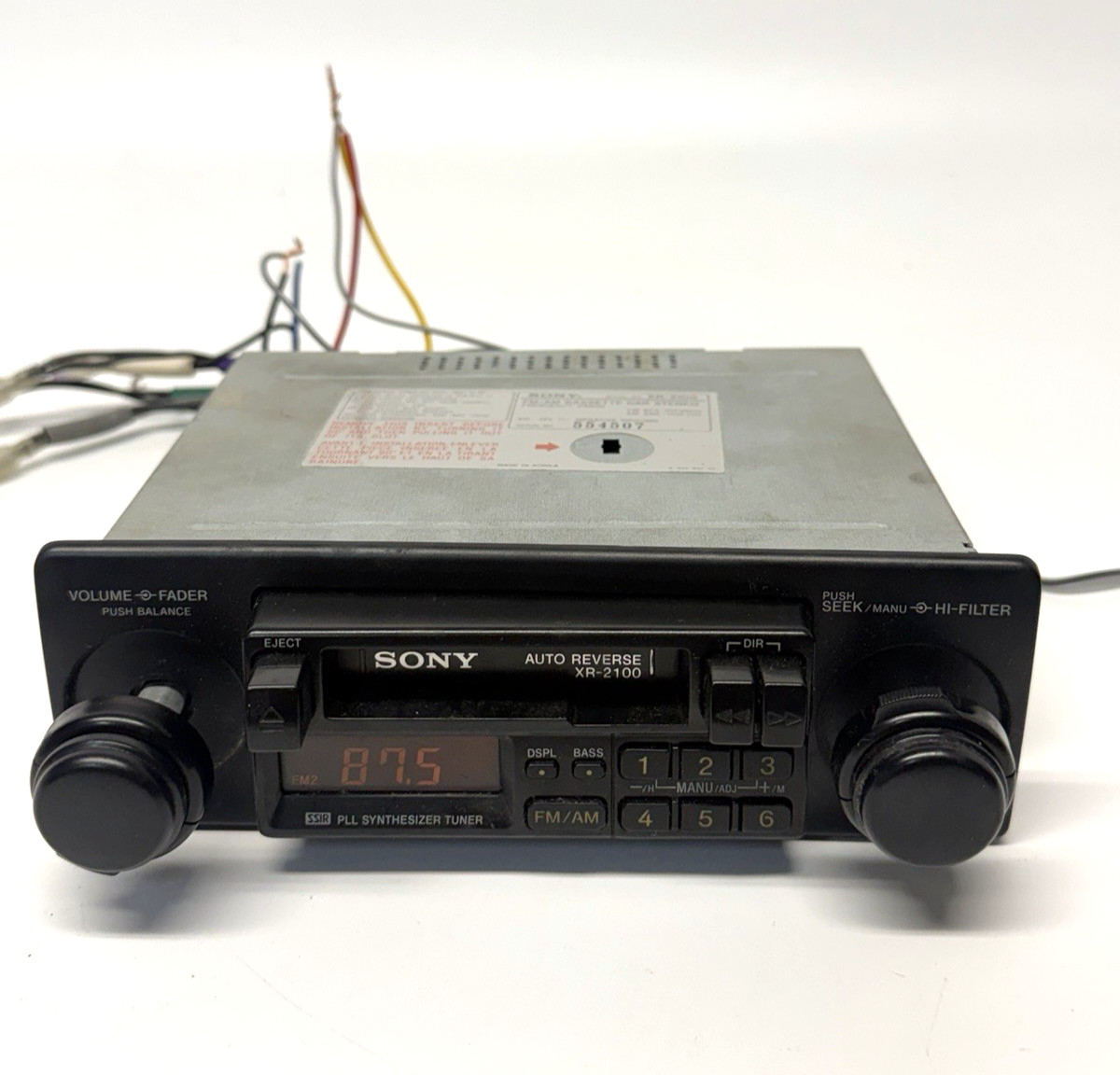 Vintage Sony XR-2100 FM/AM Cassette Car Stereo Head Unit - Cassette Doesn't Work Vintage Sony XR-2100 FM/AM Cassette Car Stereo Head Unit - Cassette Doesn't Work