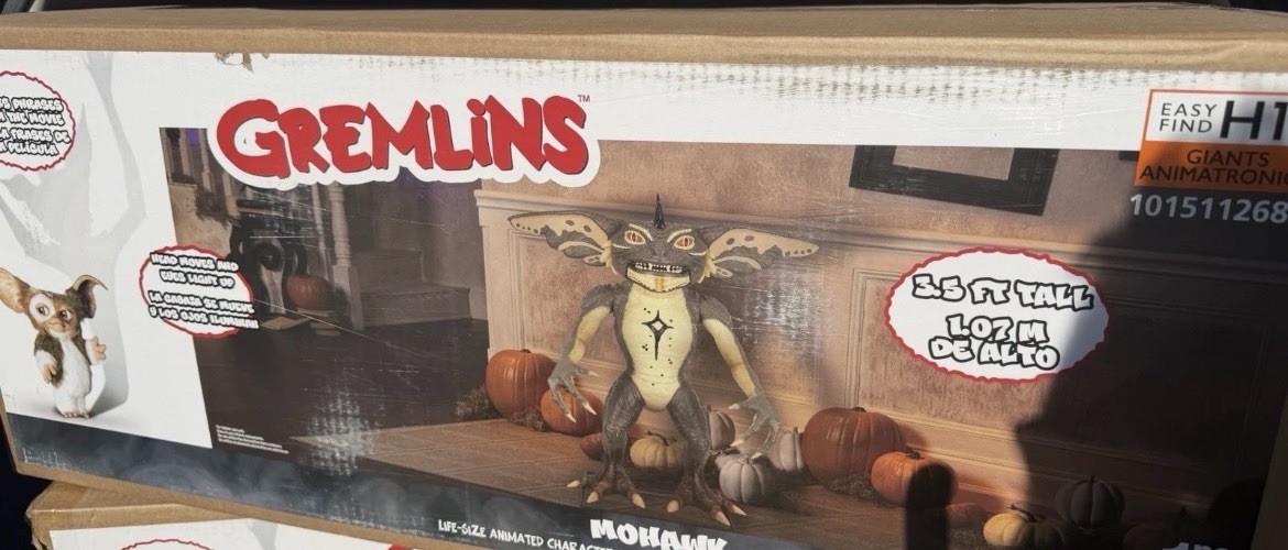 Gemmy Stripe Gremlin 3.5 ft LED Home Depot Halloween Animatronic New Rare 