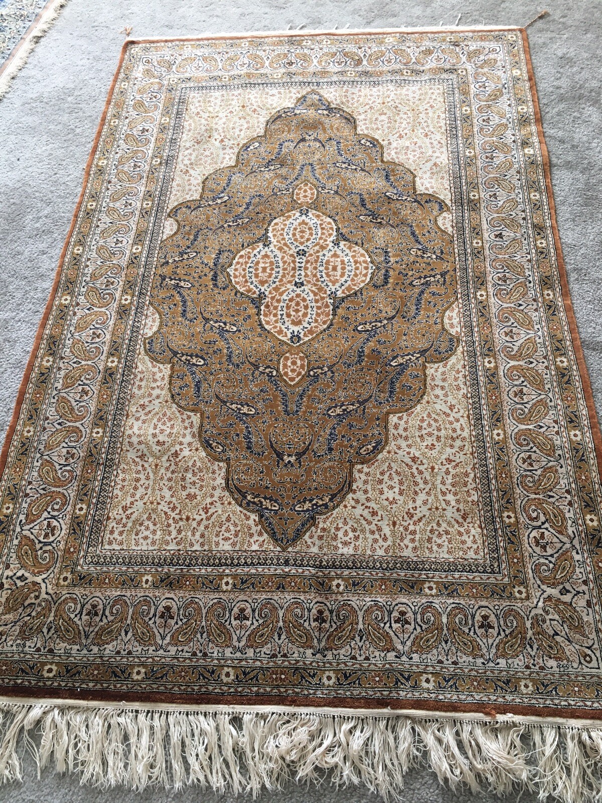 Fine Rare Silk Qum Rug Fine Rare Silk Qum Rug