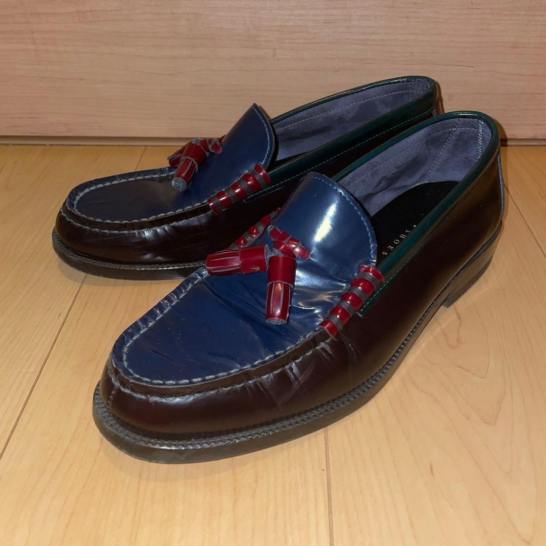 Hender Scheme x HARUTA multipul Tassel Loafer Multicolor Leather Mens US 7.5