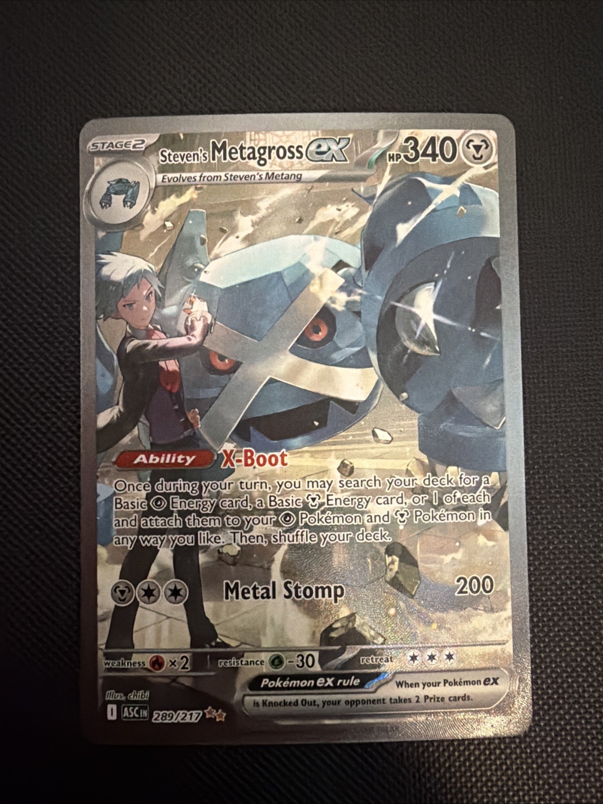 Steven\'s Metagross ex 289/217 Me: Ascended Heroes Holo Steven\'s Metagross ex 289/217 Me: Ascended Heroes Holo