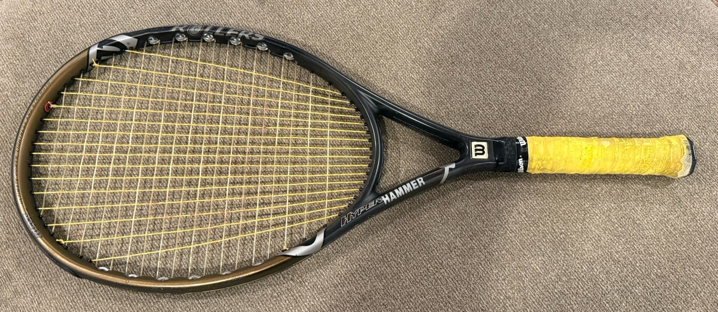Wilson 3.6 Hyper Carbon Hammer Rollers 115 Sq. In. Tennis Racquet 4 1/2 w/ Case