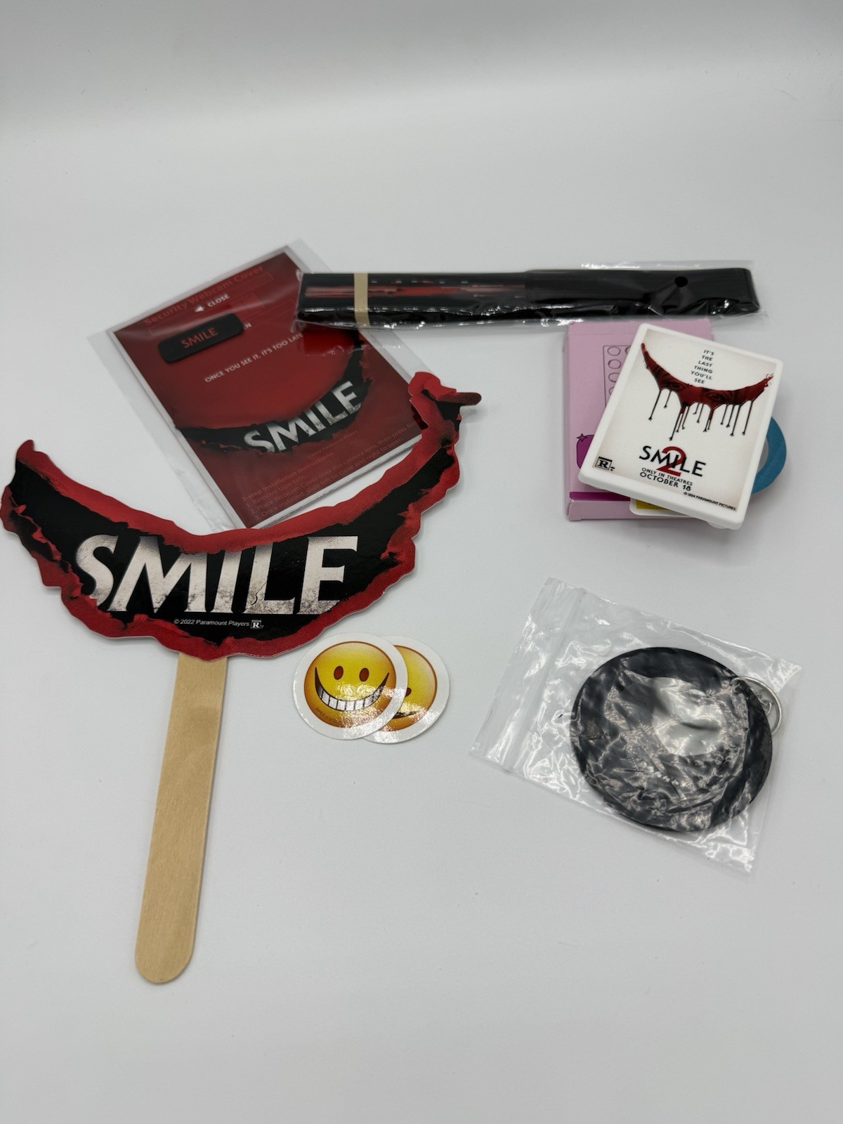 SMILE/SMILE 2 Promo Lot: phone Grippy, Keychain, Fan, Webcam Cover etc