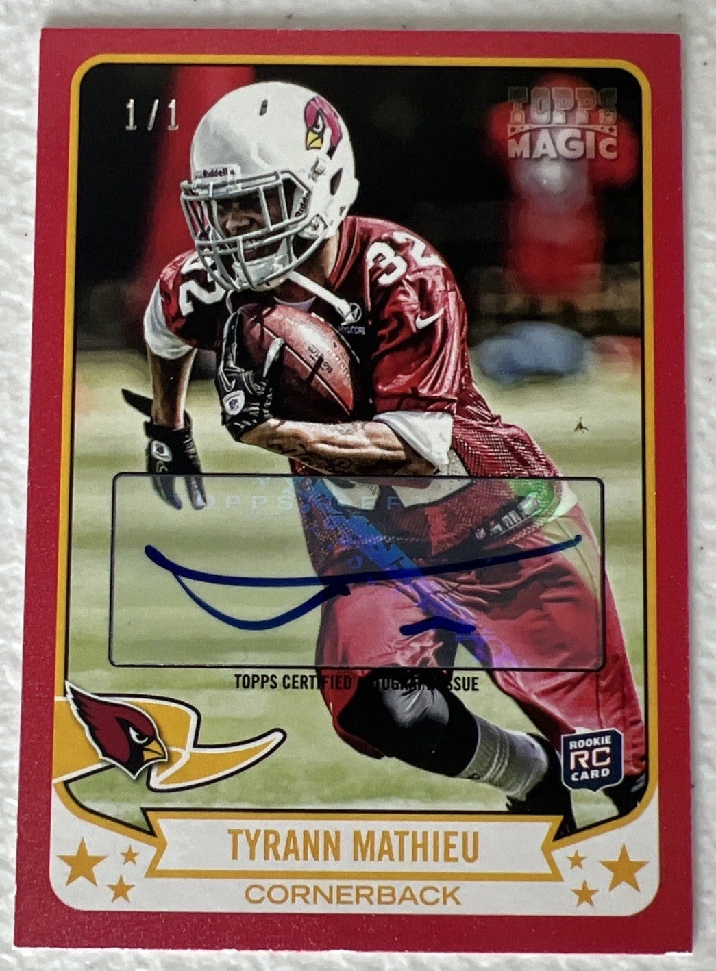 Epic Rare 1/1 Tyrann Mathieu Auto 2013 Rookie Card One of One #14 GC ToppsMagic Epic Rare 1/1 Tyrann Mathieu Auto 2013 Rookie Card One of One #14 GC ToppsMagic