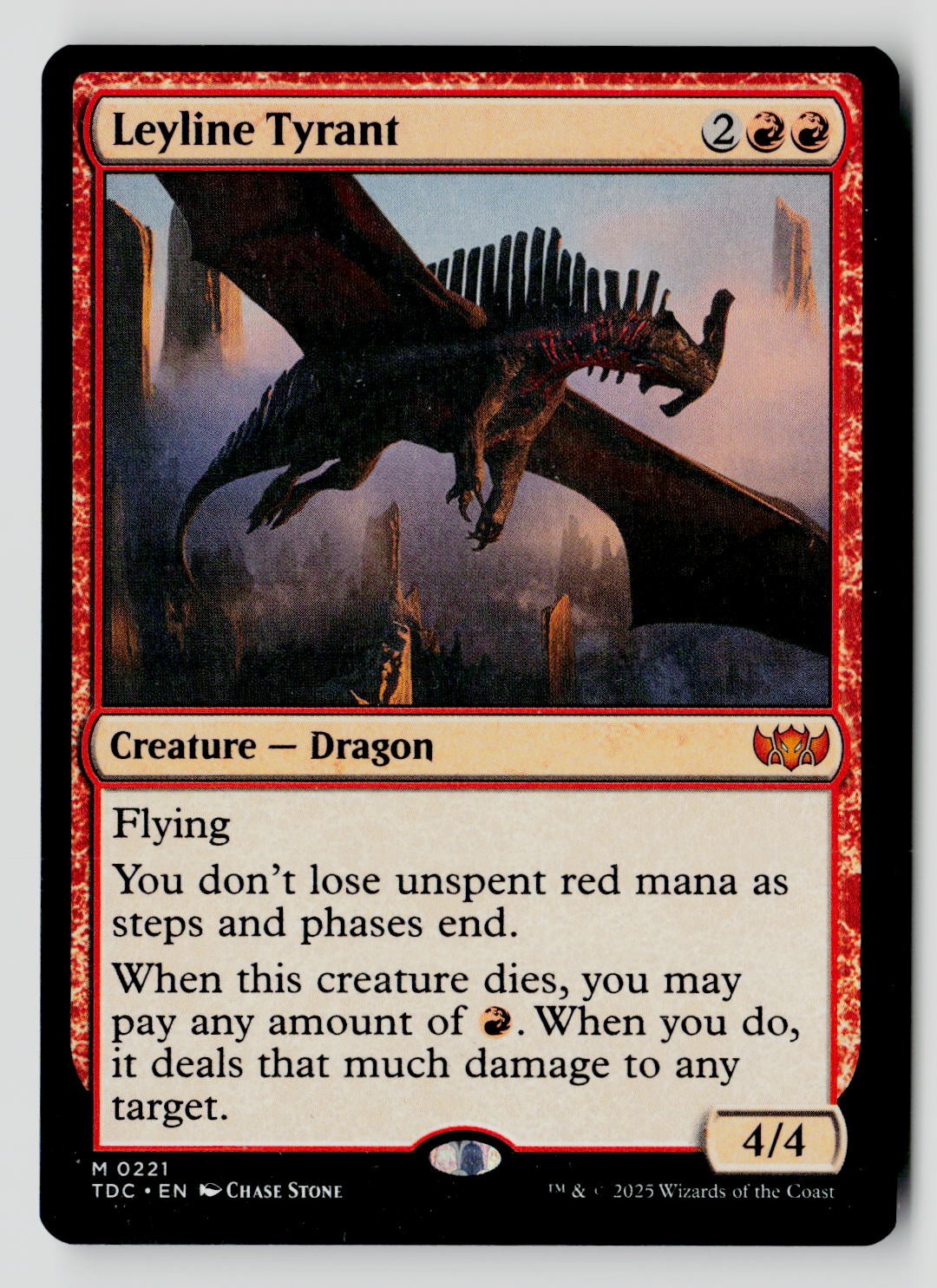 Leyline Tyrant 221 M MTG TDC NM