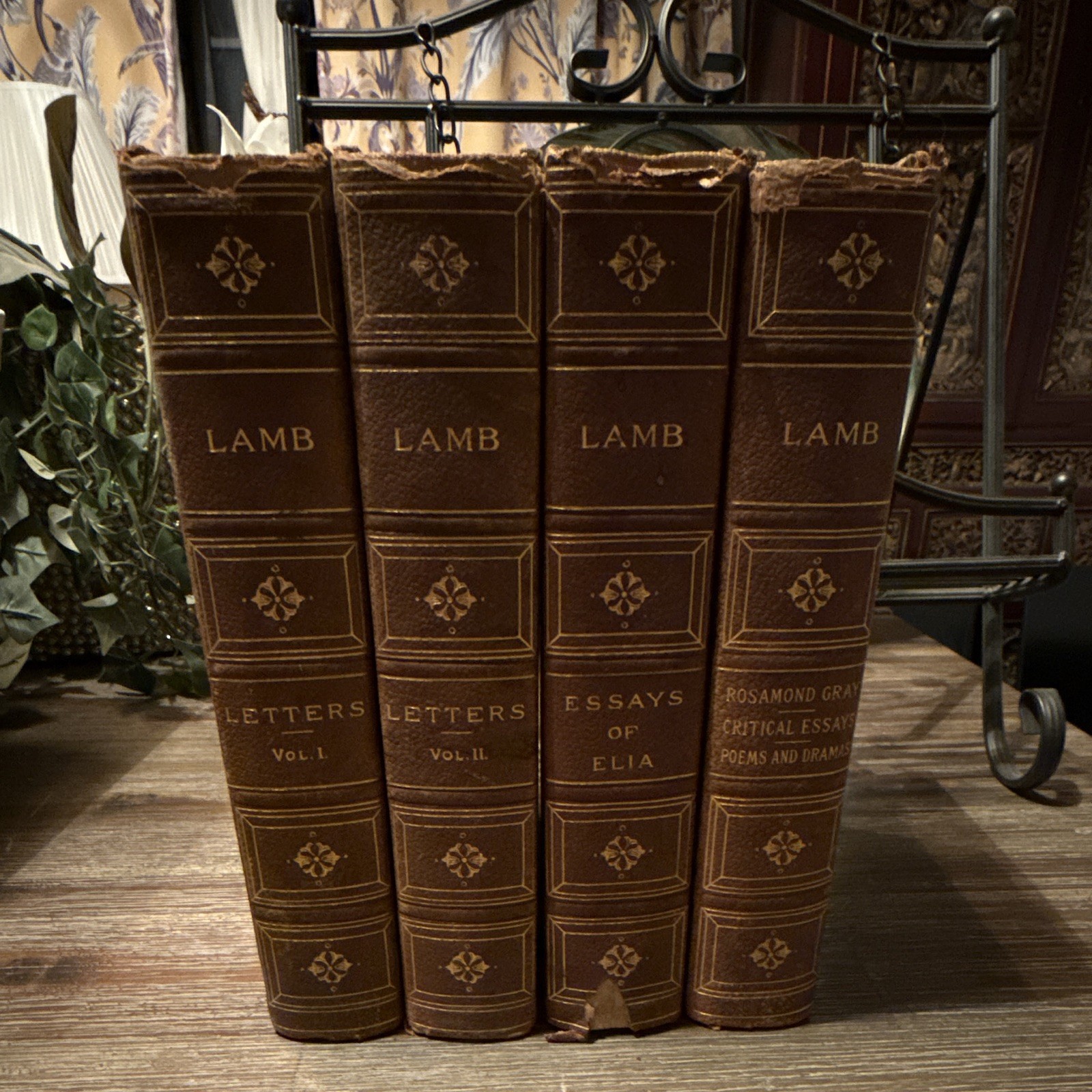 Charles Lamb 4-Volume Set Illustrated Sterling Edition Dana Estes Antique Books