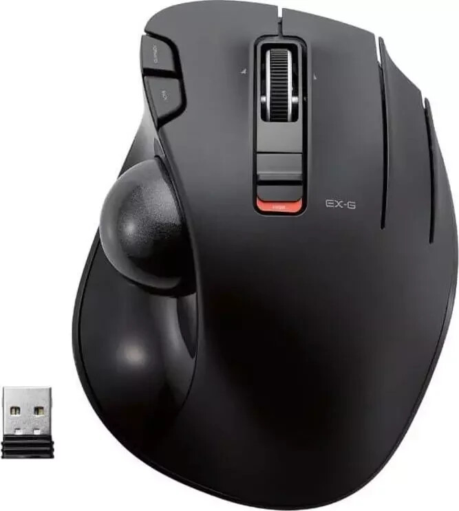 ELECOM EX-G Trackball Mouse, 2.4GHz USB Wireless, Ergonomic Design, Thumb Smooth ELECOM EX-G Trackball Mouse, 2.4GHz USB Wireless, Ergonomic Design, Thumb Smooth
