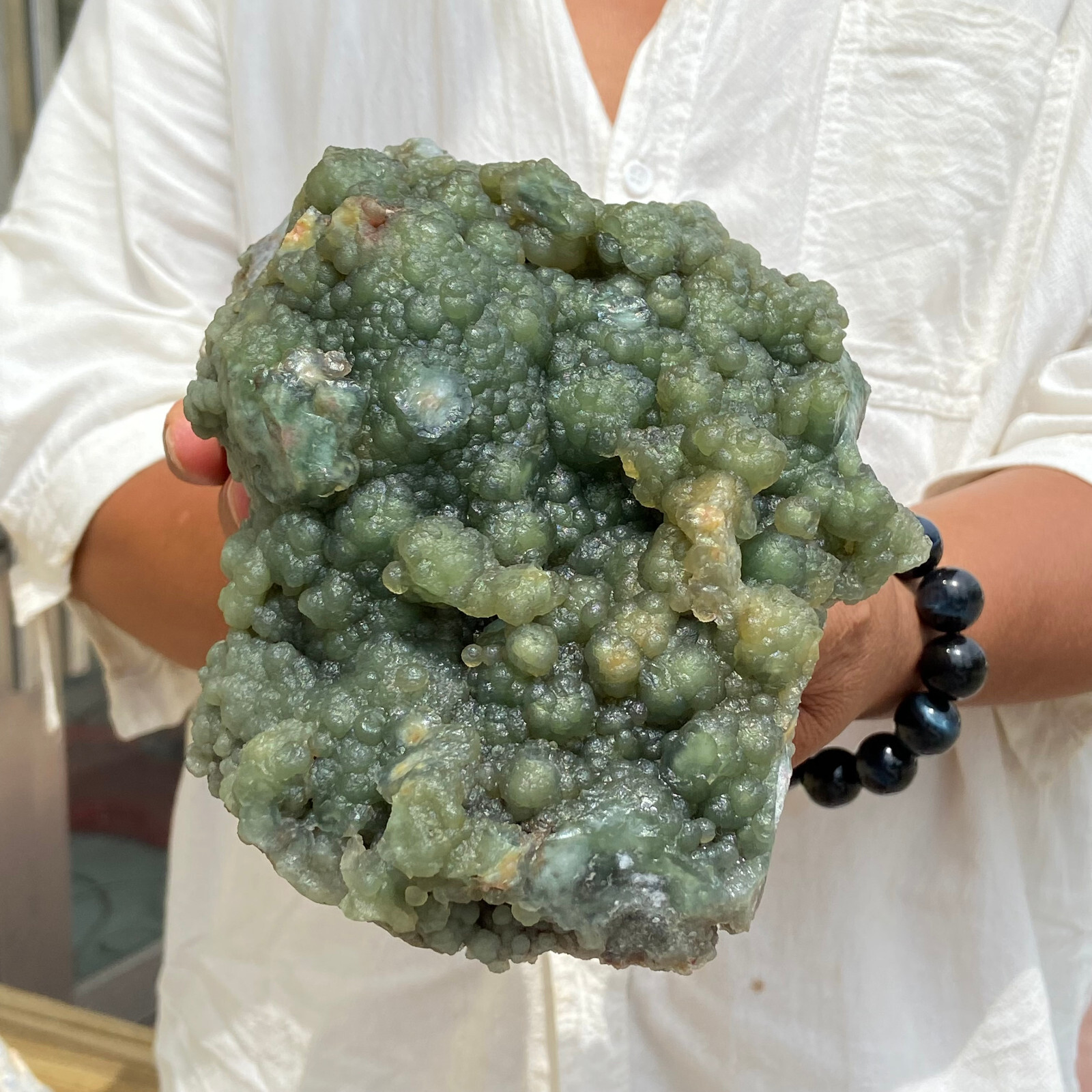 4.74LB Rare Green Natural  Chalcedony Grape Agate Crystal Indonesia Specimen