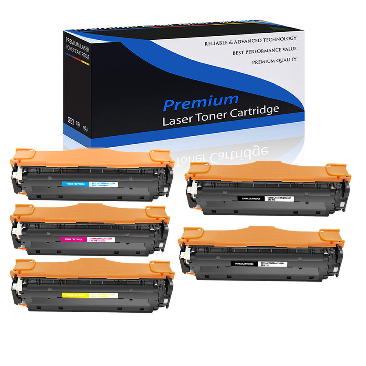 5 Set CE410A -413A BK/C/M/Y Toner for HP LaserJet Pro 300 color MFP M375nw