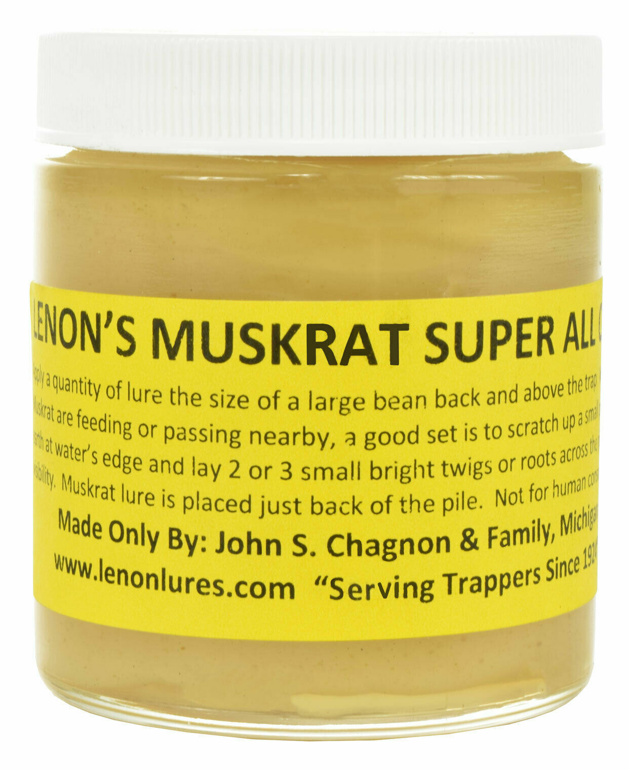 Lenon\'s Muskrat Super All Call Lure World Famous Since 1924 4 oz Jar