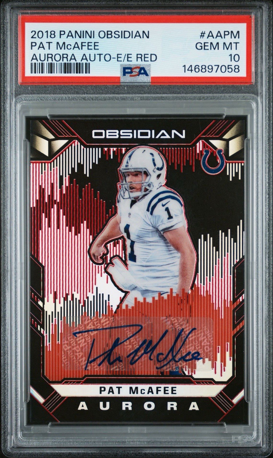 Pat Mcafee Aurora Autographs 2018 Panini Obsidian /5 BEST PAT MCAFEE CARD POP 1