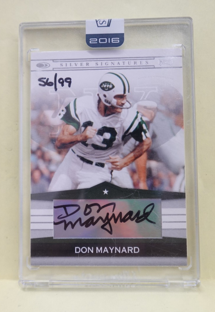 2008 DONRUSS PLAYOFF SILVER SIGNATURES 56/99 DON MAYNARD NFL CARD #SS-DM AUTO