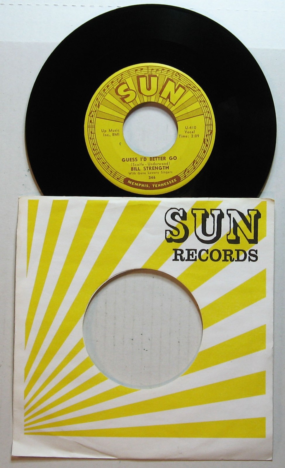 BILL STRENGTH / GUESS I’D BETTER GO / SENORITA / SUN 346 / NEAR MINT STOCK COPY