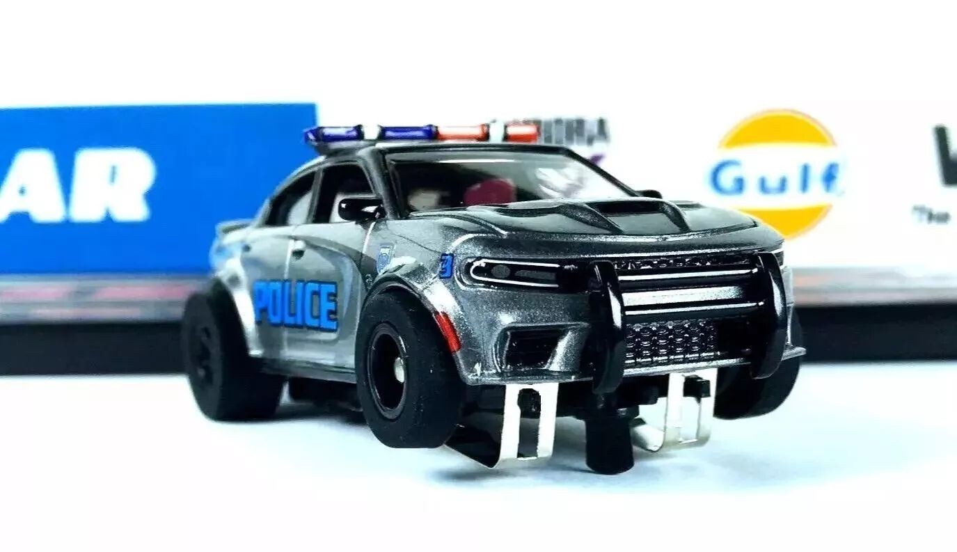 Ho Slot Cars, Police Interceptor, Light Bar, Bull Bar, Auto World / AFX  Type.