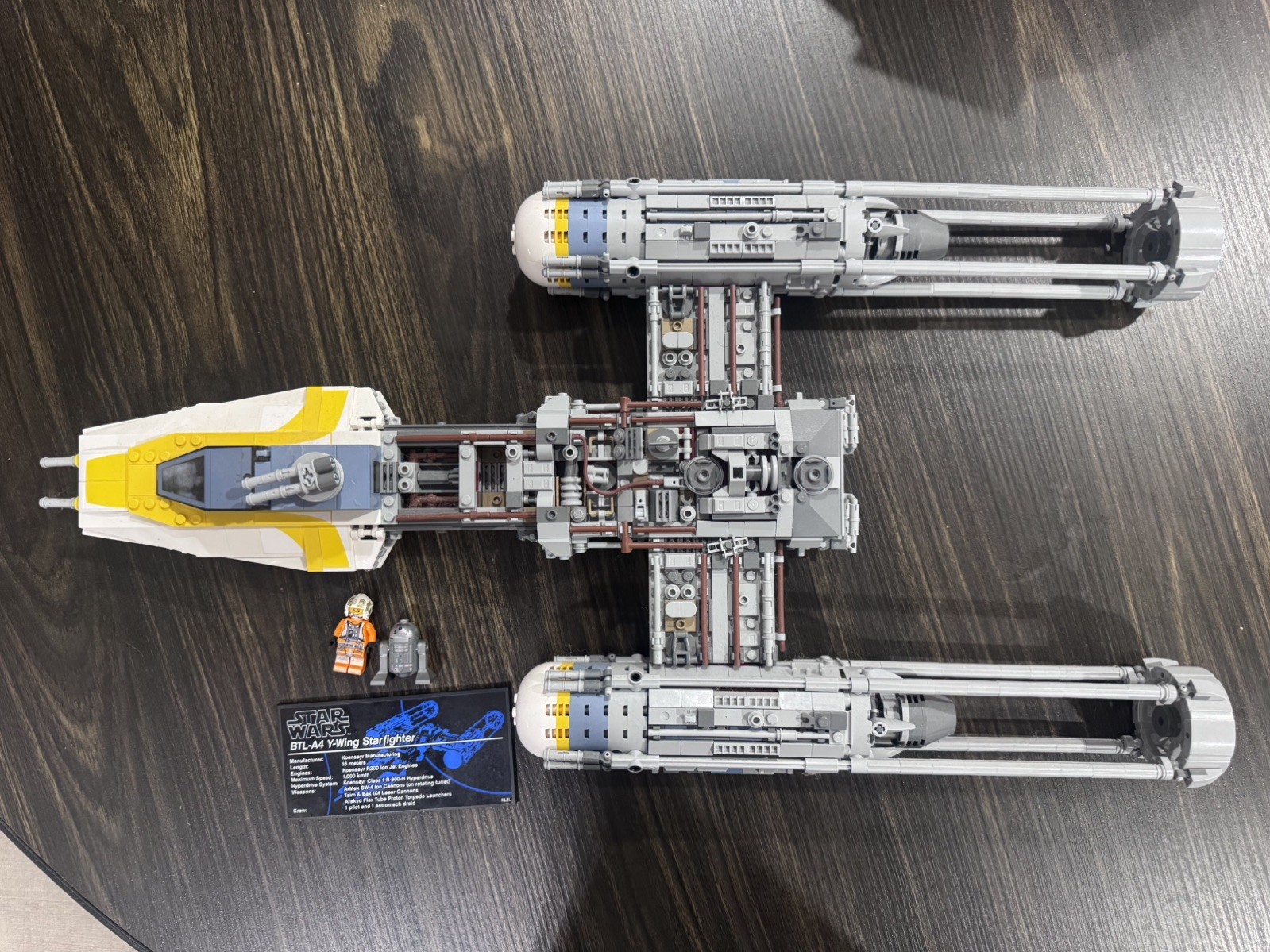 LEGO STAR WARS UCS Y-WING STAR-FIGHTER 75181 WALL MOUNT  