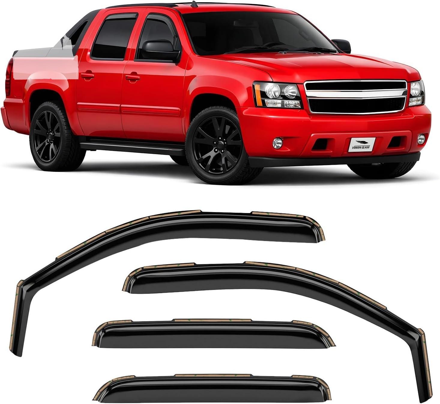 Auto Ventshade [] In-Channel Rain Guards For 07-13 Chevy In-Channel - Smoke