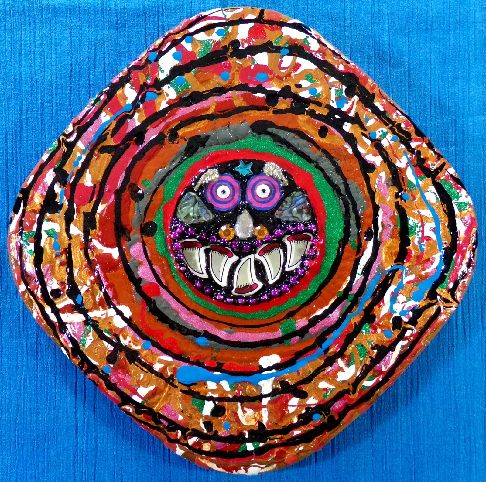 Monster Mask Original Art Collage Painting Psychedelic Horror Glenn Shiring 2026