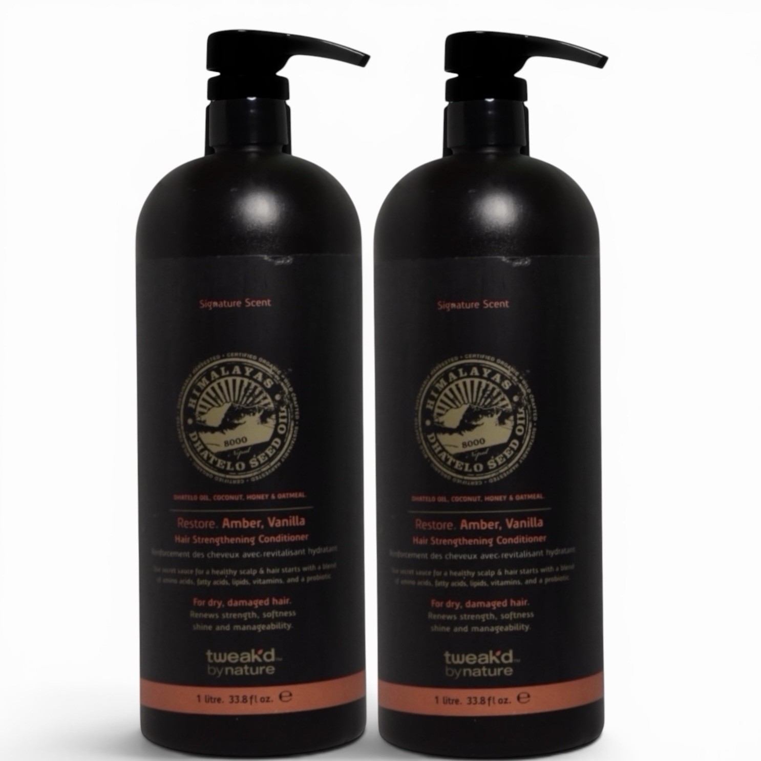 2X-Tweak\'d by Nature Restore AMBER VANILLA Conditioners 33.8 oz EACH NEW SEALED