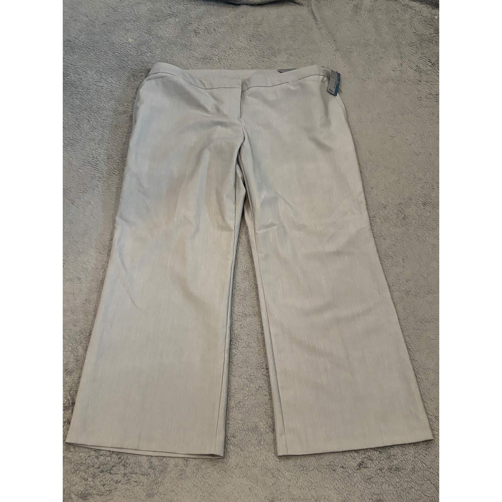 Worthington Woman Modern Fit Trouser Leg Pants Industrial Gray 20W NWT
