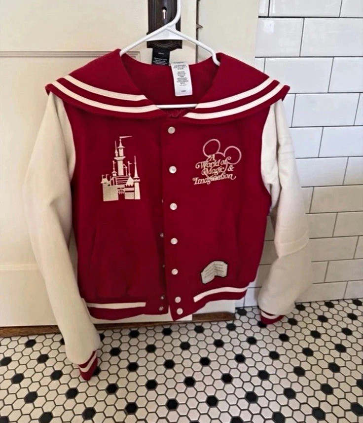 Disney Parks x Her Universe Walt Disney World Varsity Jacket, size M, Red/White Disney Parks x Her Universe Walt Disney World Varsity Jacket, size M, Red/White
